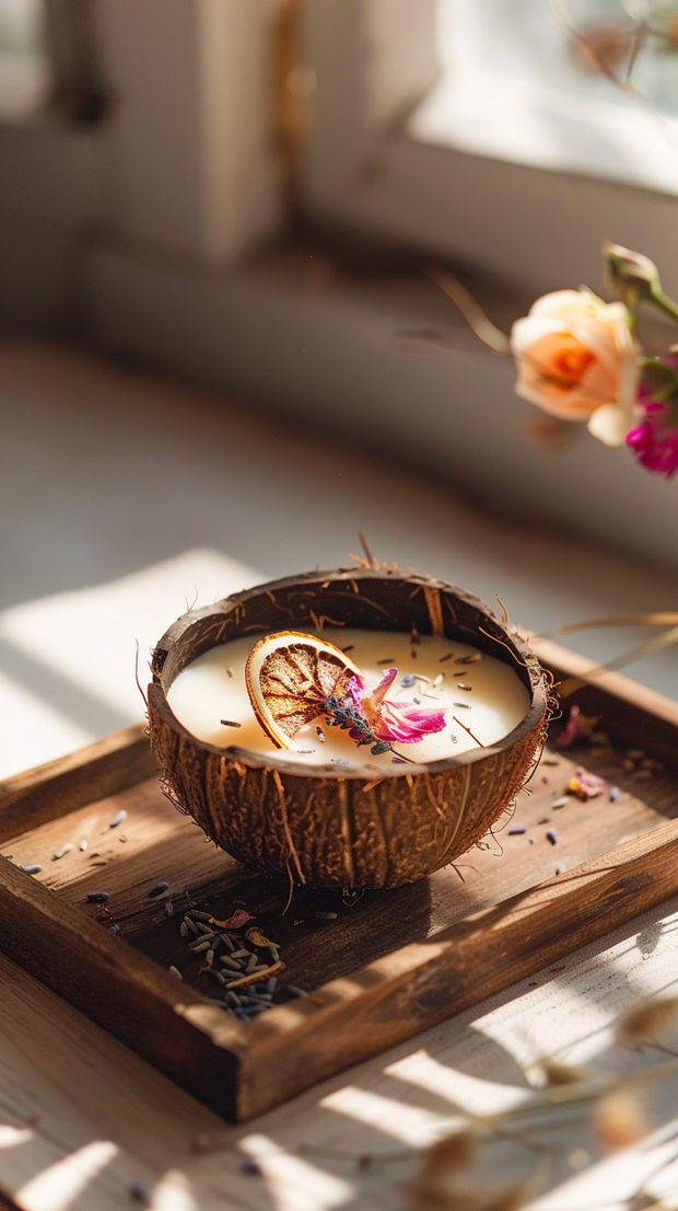 Coconut Shell Candle