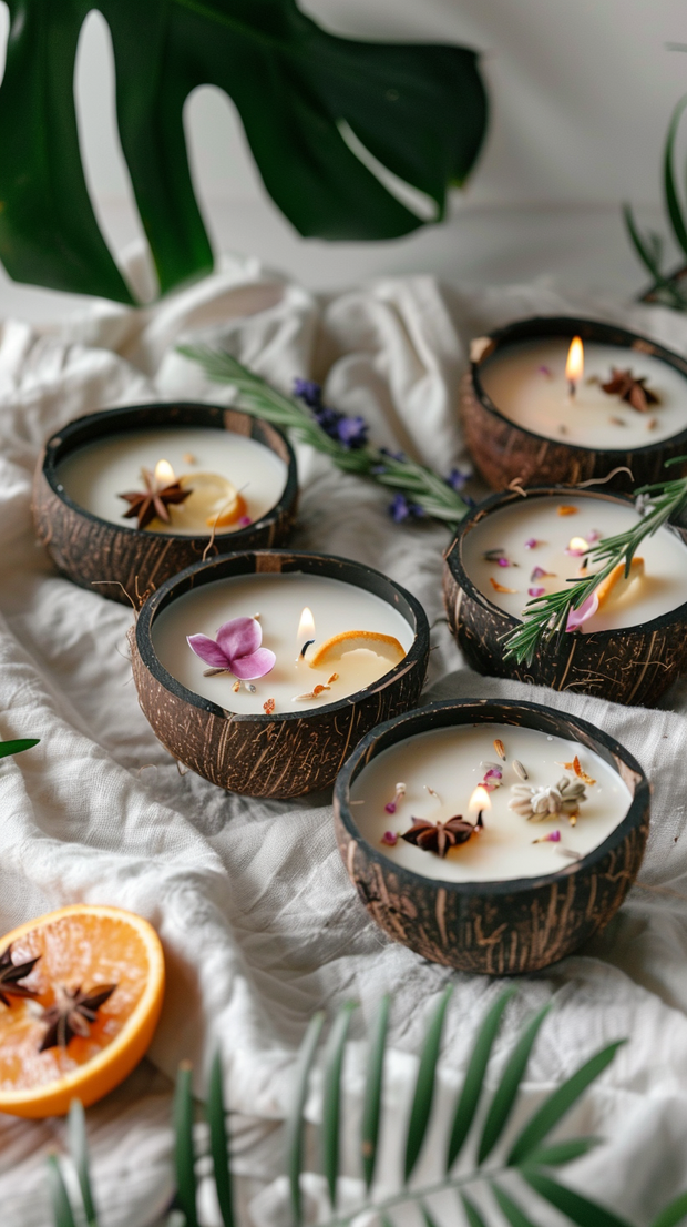 Coconut Shell Candle