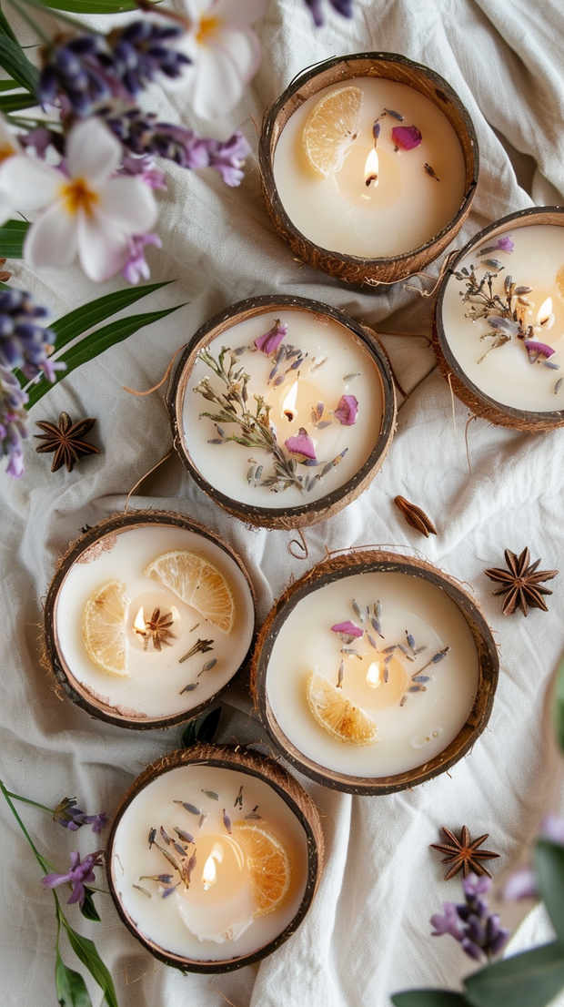Coconut Shell Candle